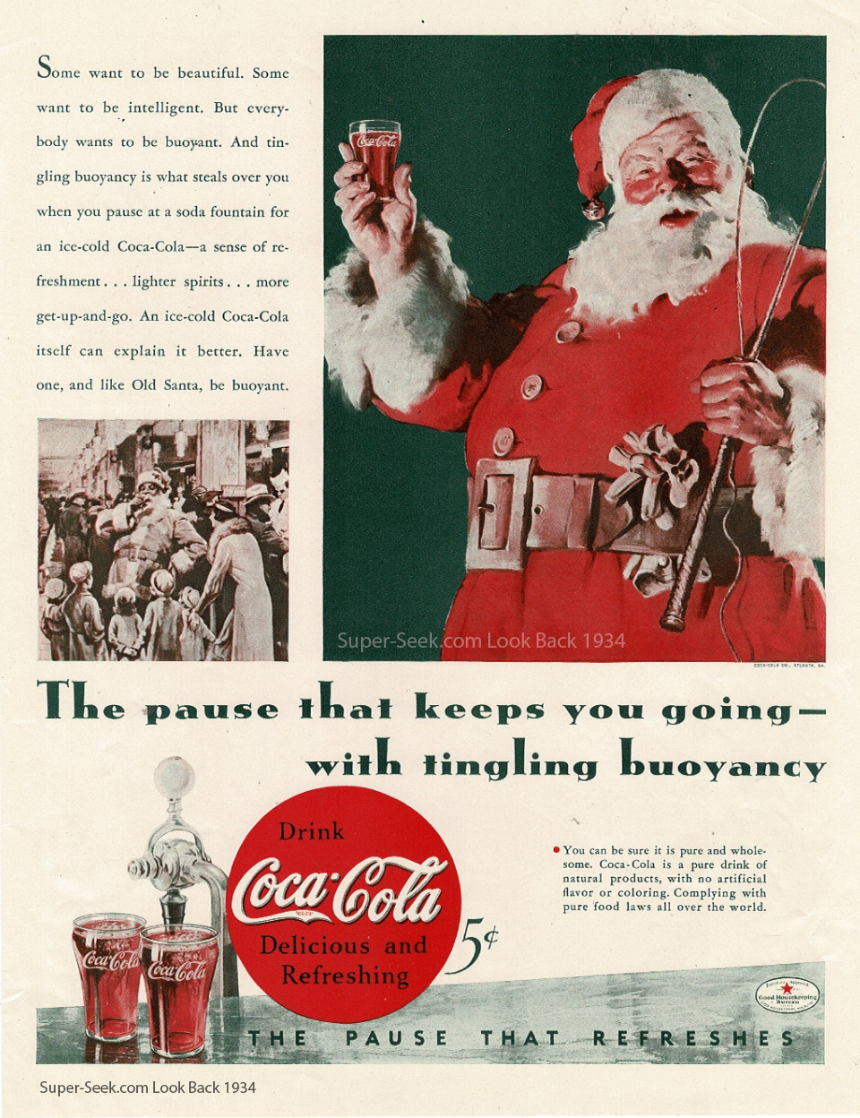 Coca Cola Santa Claus Christmas 1934