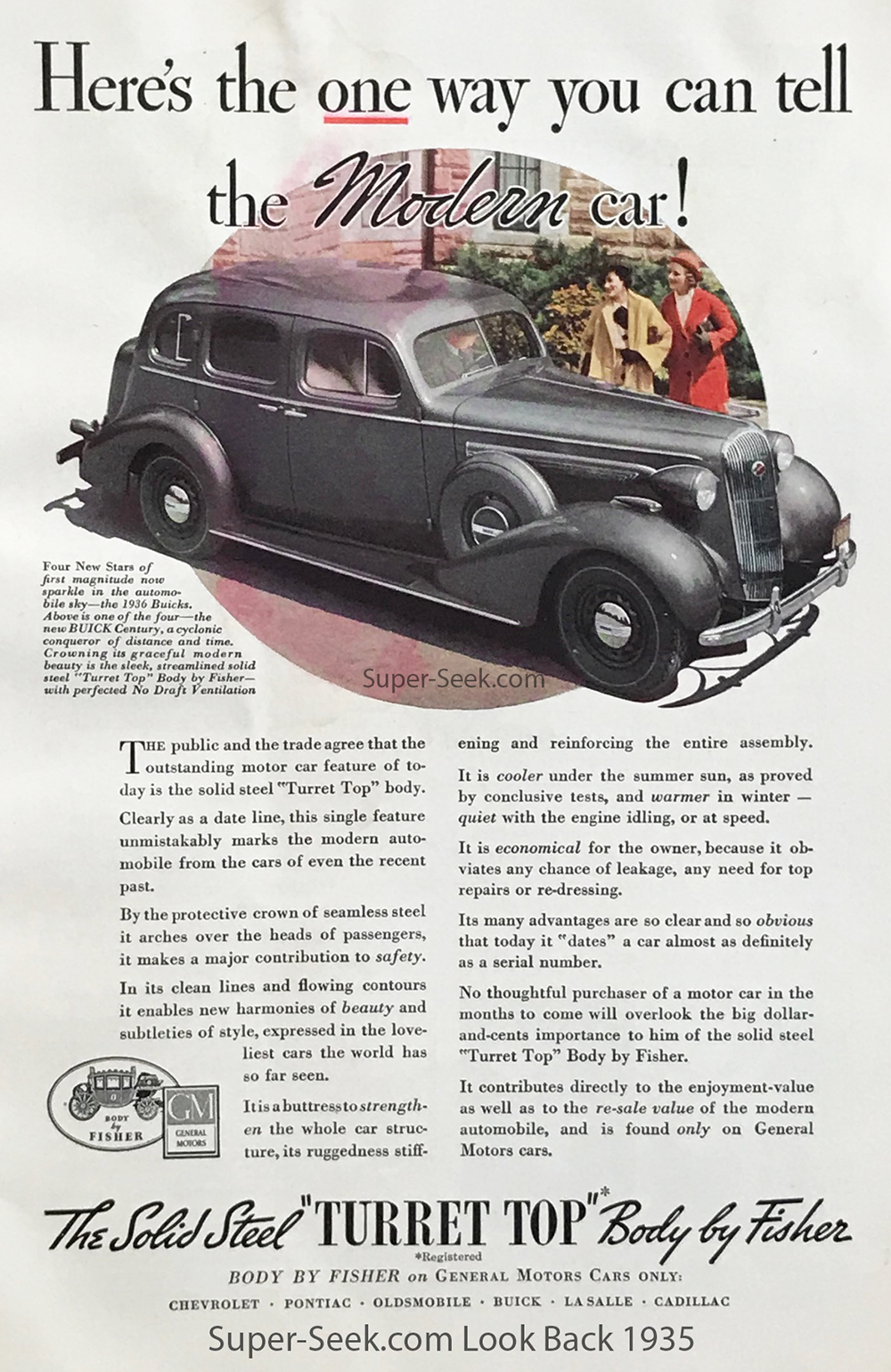GM Print Ad Body by Fisher 1935