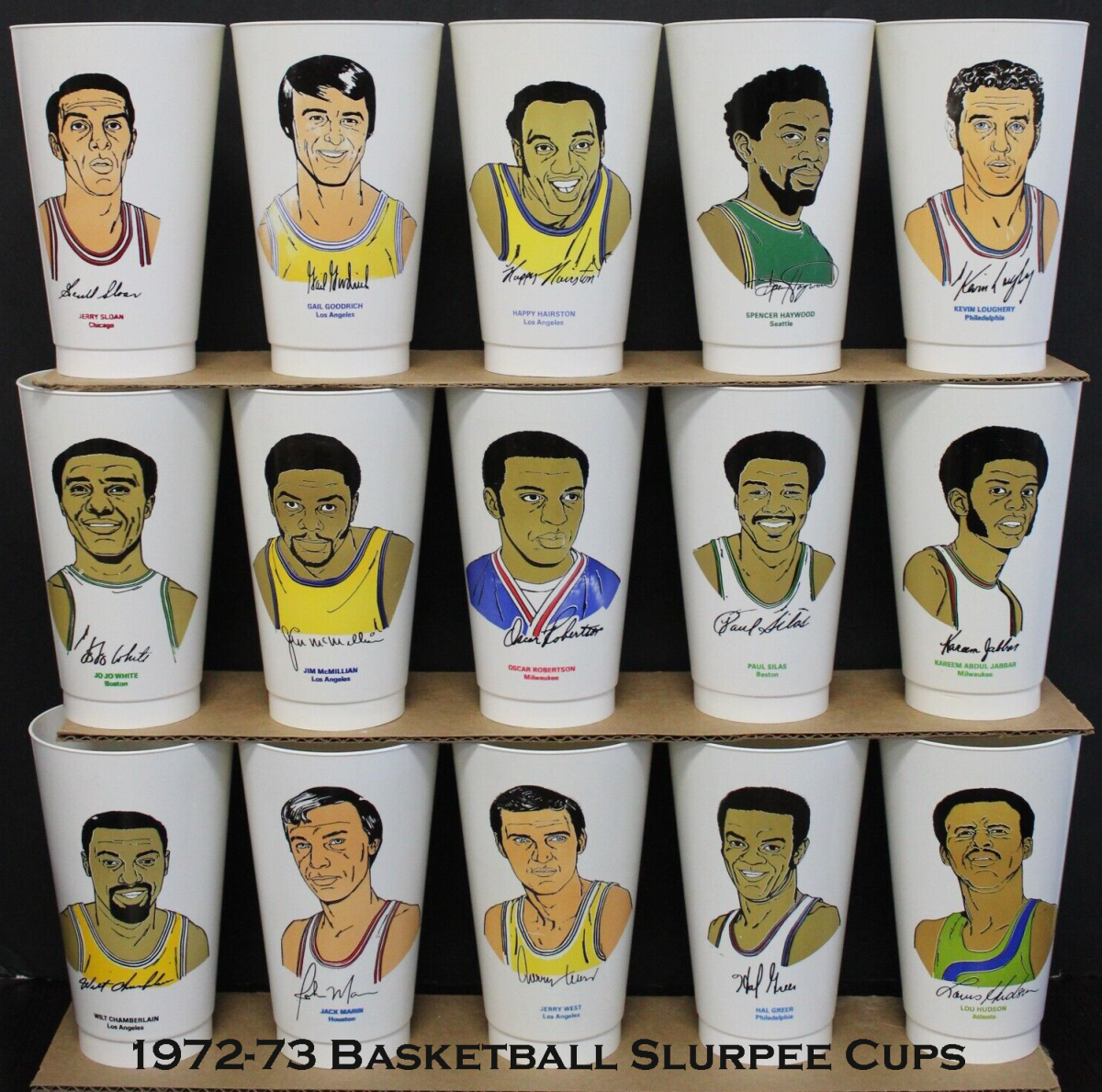 1972 1973 Basketball Slurpee Cups