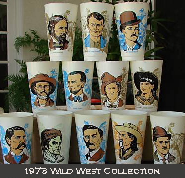1973 Wild West Slurpee Cups